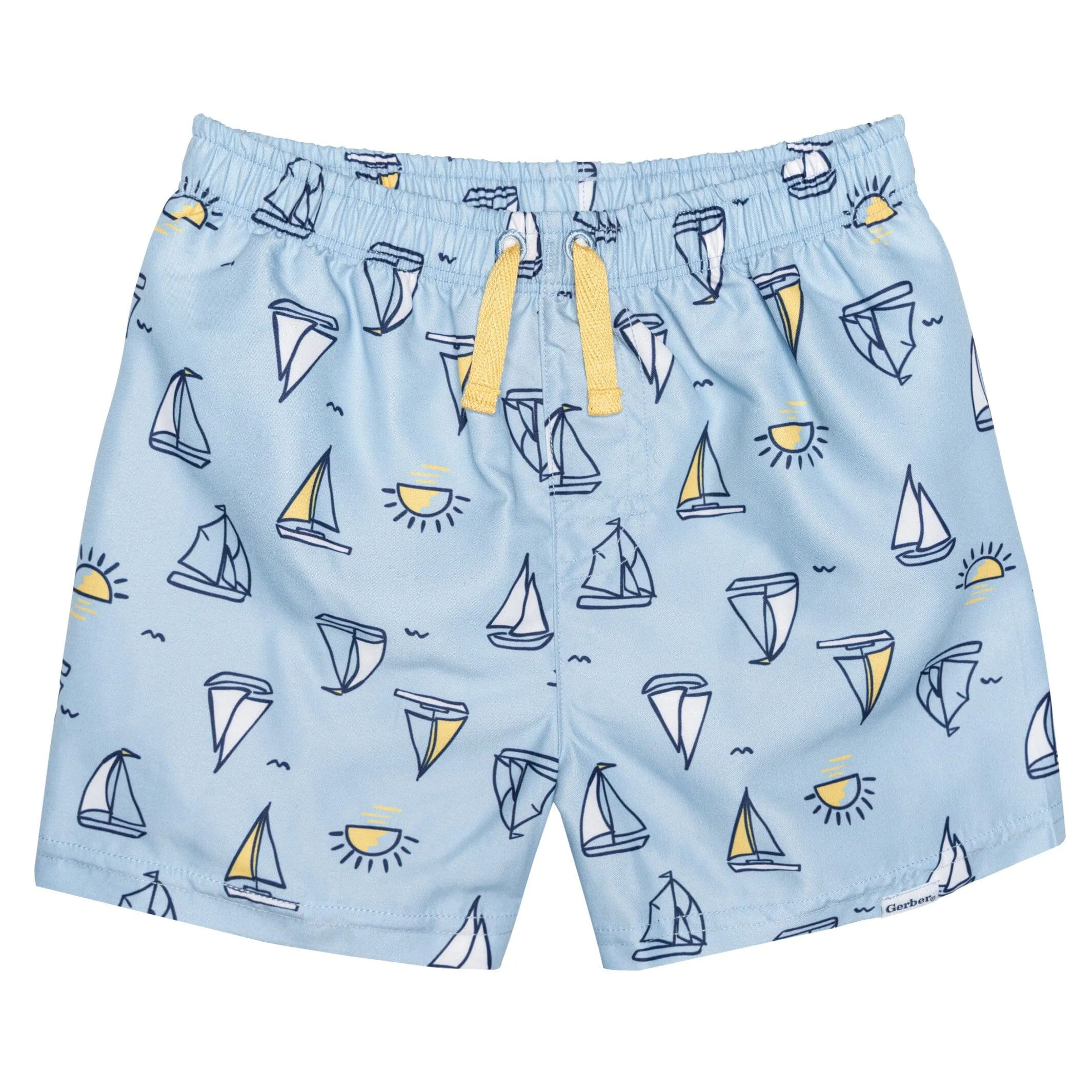 2-Pack Baby & Toddler Boys UPF 50  Sailboats Swim Trunks Gerber Childrenswea