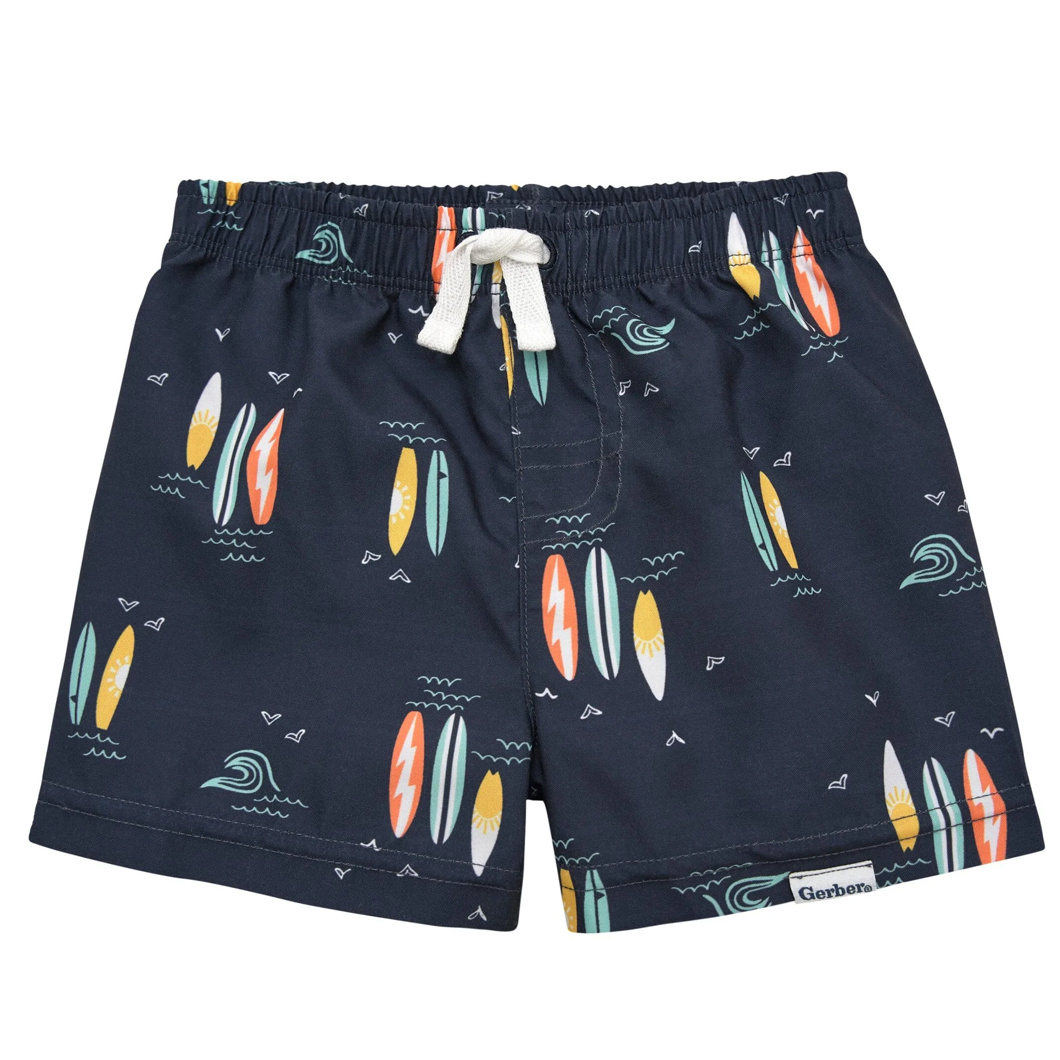 2-Pack Baby & Toddler Boys UPF 50  Surfboard Swim Trunks Gerber Childrenswea