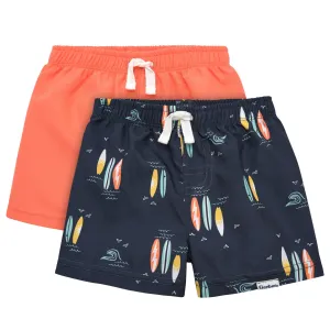 2-Pack Baby & Toddler Boys UPF 50  Surfboard Swim Trunks Gerber Childrenswea