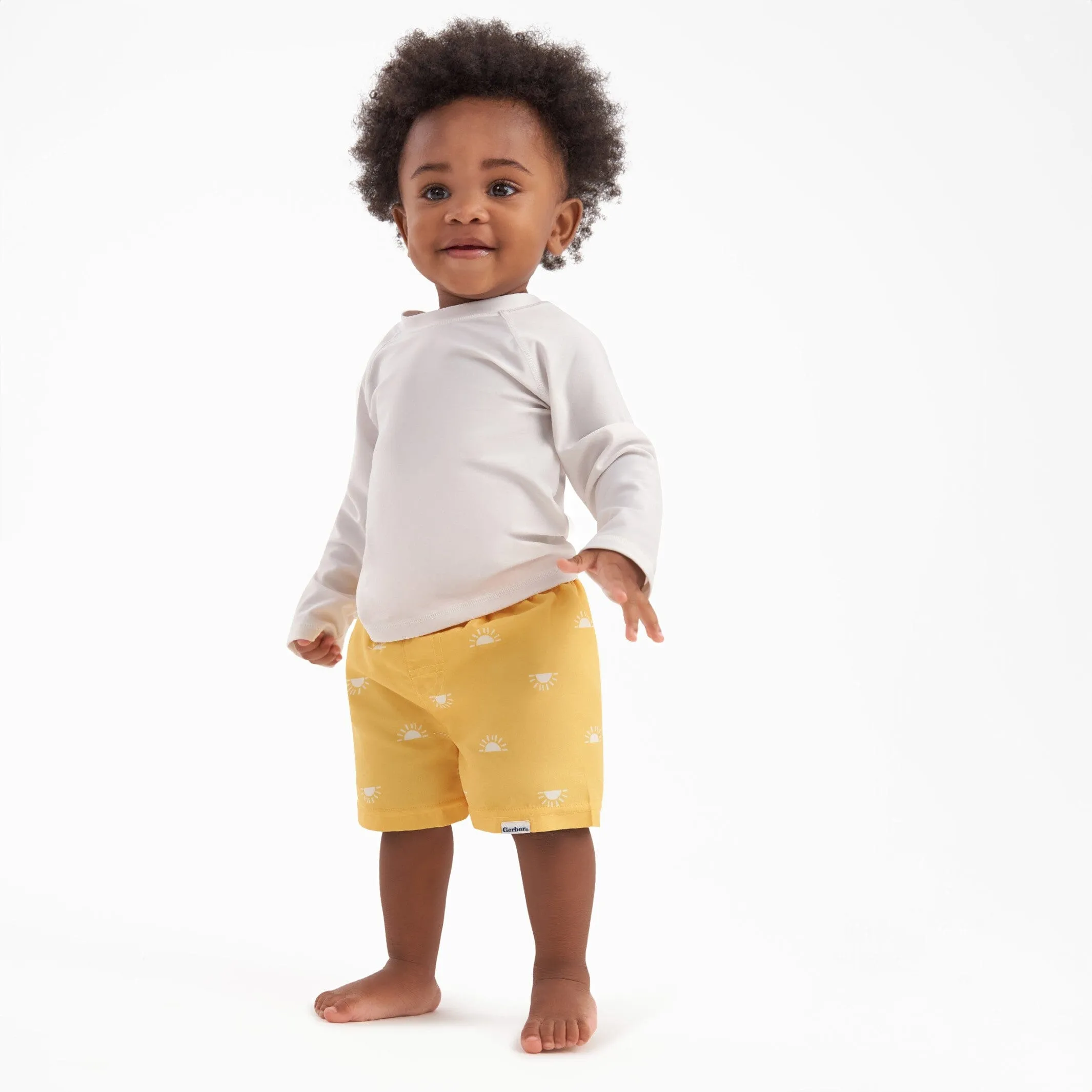 2-Pack Baby & Toddler Boys UPF 50  Turtles & Suns Swim Trunks Gerber Childrenswea