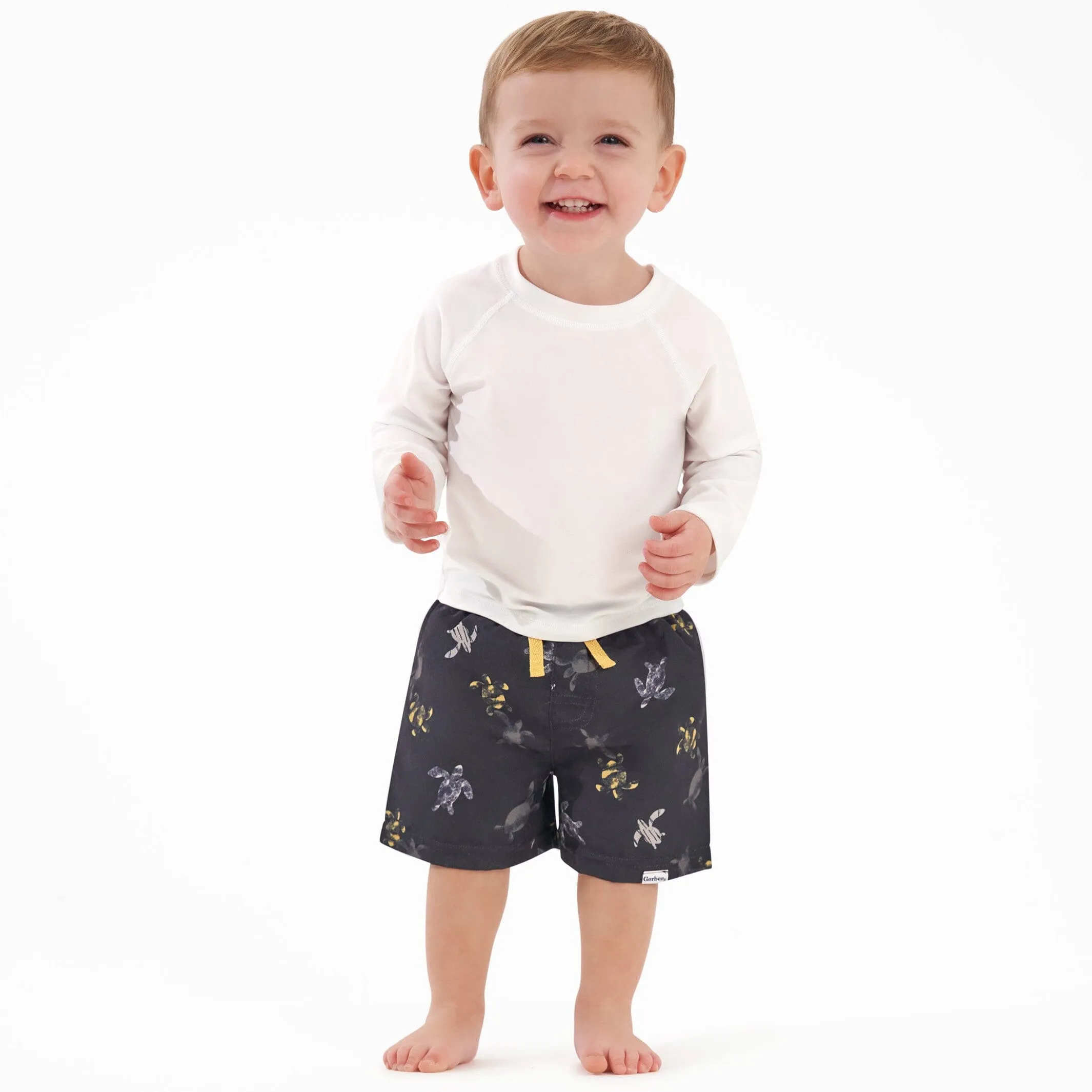 2-Pack Baby & Toddler Boys UPF 50  Turtles & Suns Swim Trunks Gerber Childrenswea