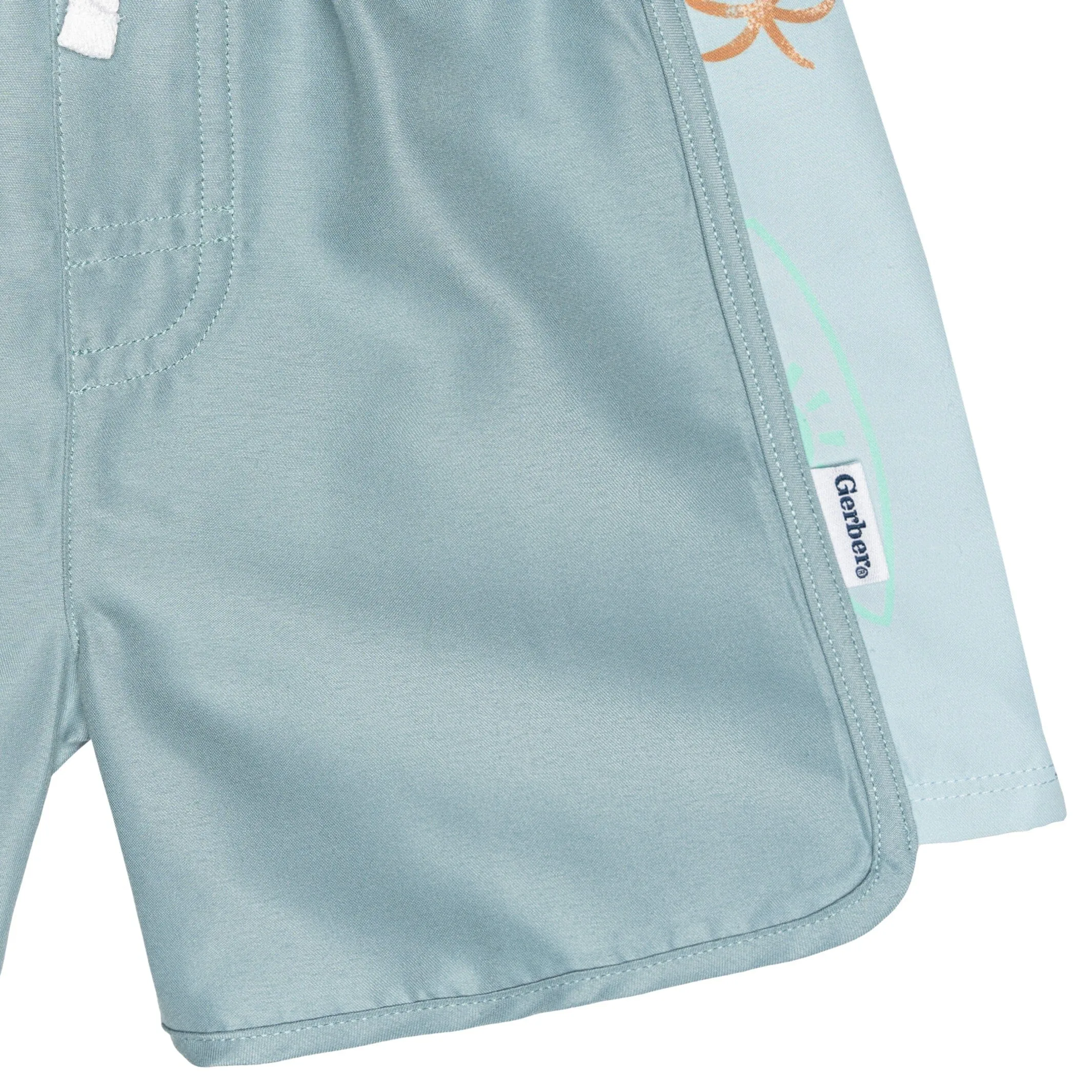 2-Piece Baby & Toddler Boys UPF 50  Surf Rash Guard & Swim Trunks Set Gerber Childrenswea