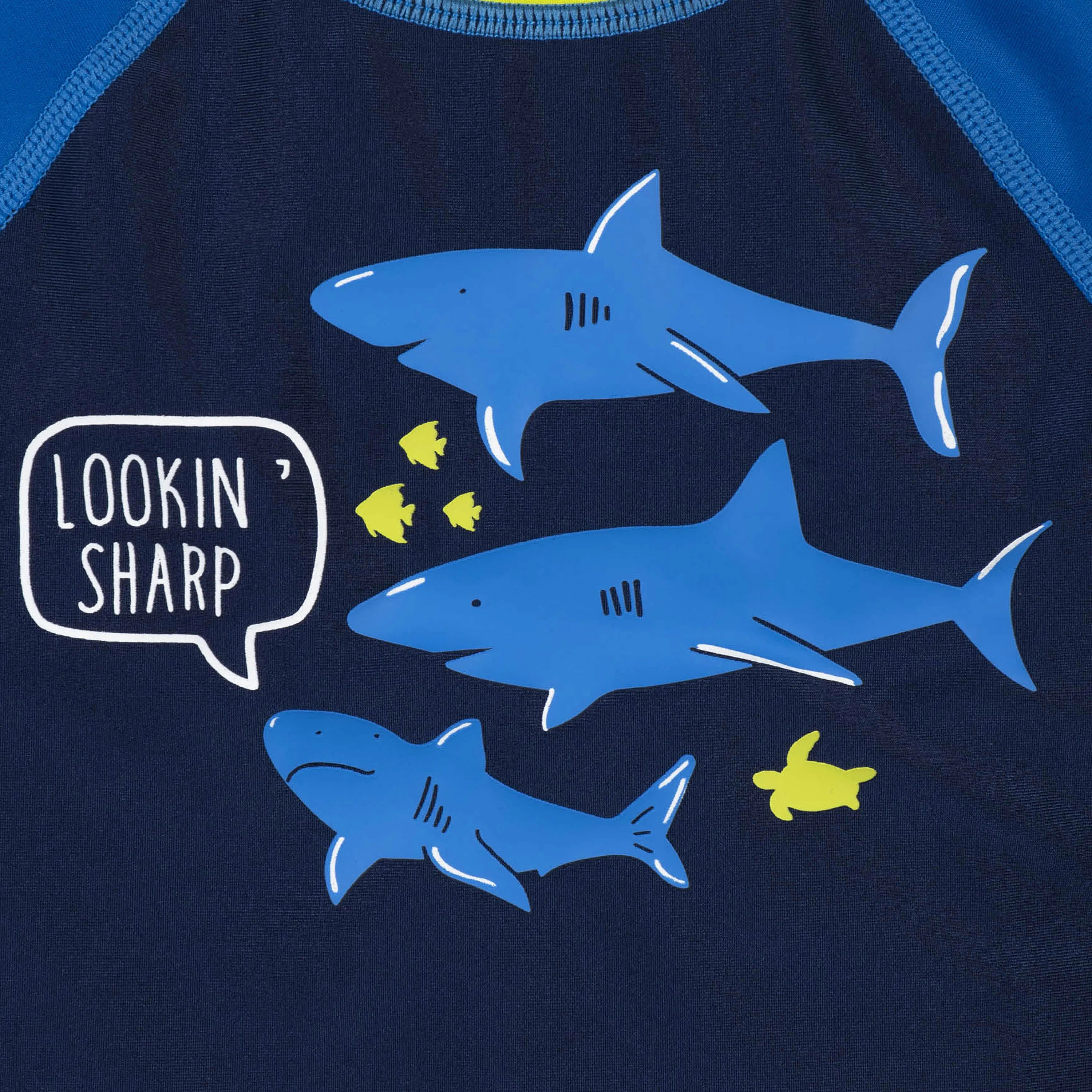 2-Piece Baby Boys UPF 50  Shark Zone Rash Guard & Swim Trunks Set Gerber Childrenswea