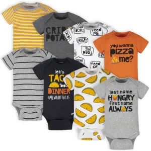 8-Pack Baby Neutral Taco Onesies Brand Bodysuits Gerber Childrenswea