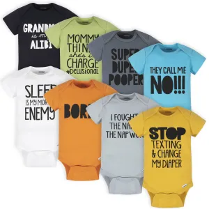 8-Pack Funny Baby Onesies Brand Bodysuits Gerber Childrenswea