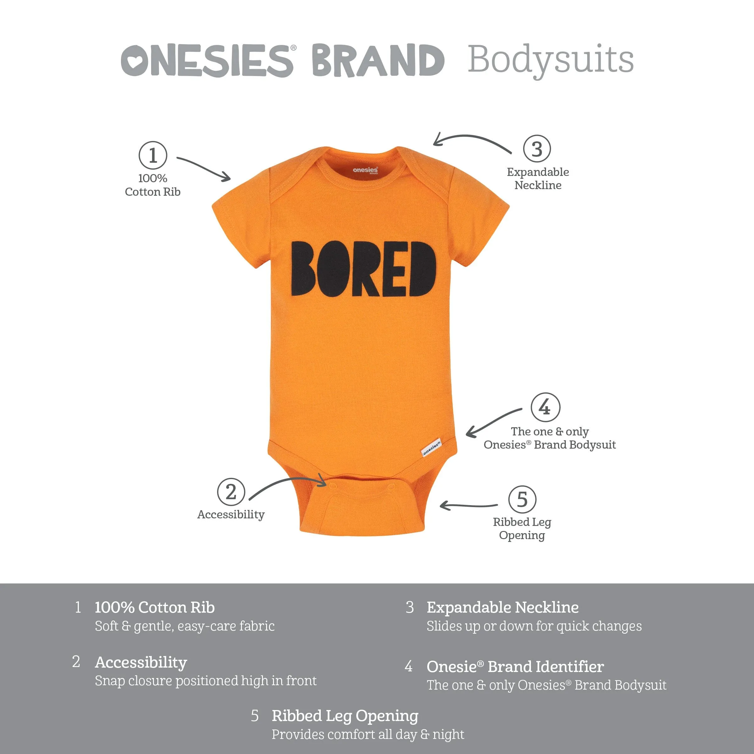 8-Pack Funny Baby Onesies Brand Bodysuits Gerber Childrenswea
