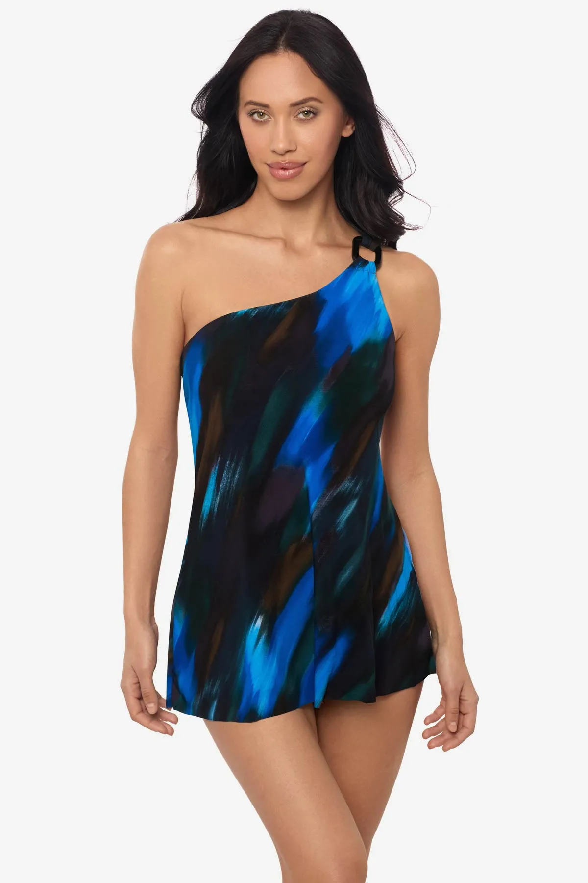 Amal Swim Dress in Swipe Right