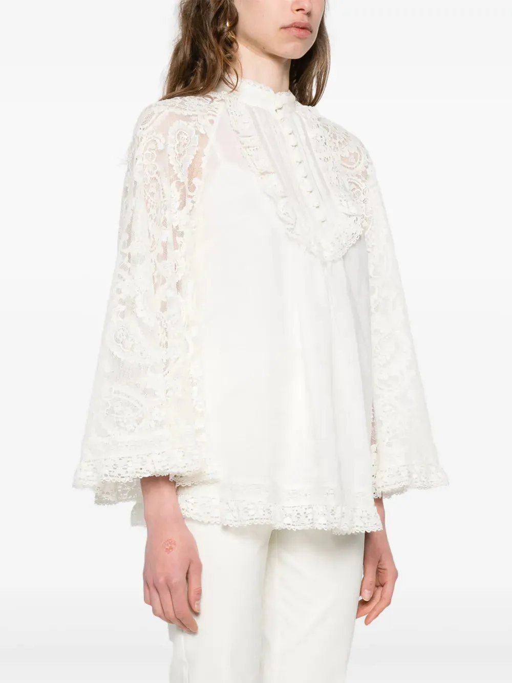 Ascension Lace Yoke Tunic in Cream