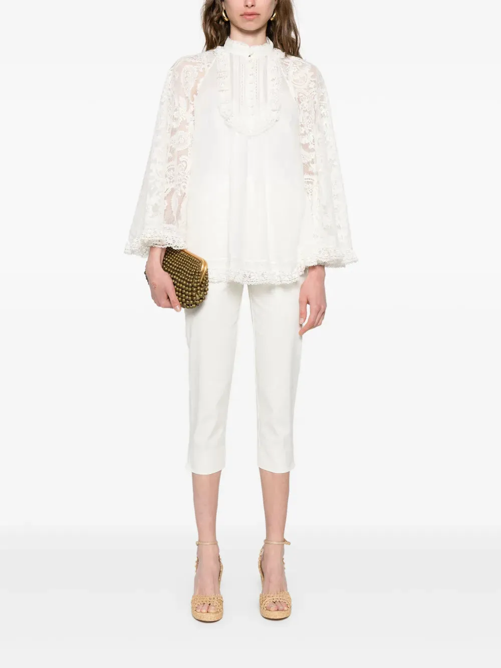 Ascension Lace Yoke Tunic in Cream