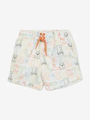 Baby Boys Logo Swim Shortsin Ivory