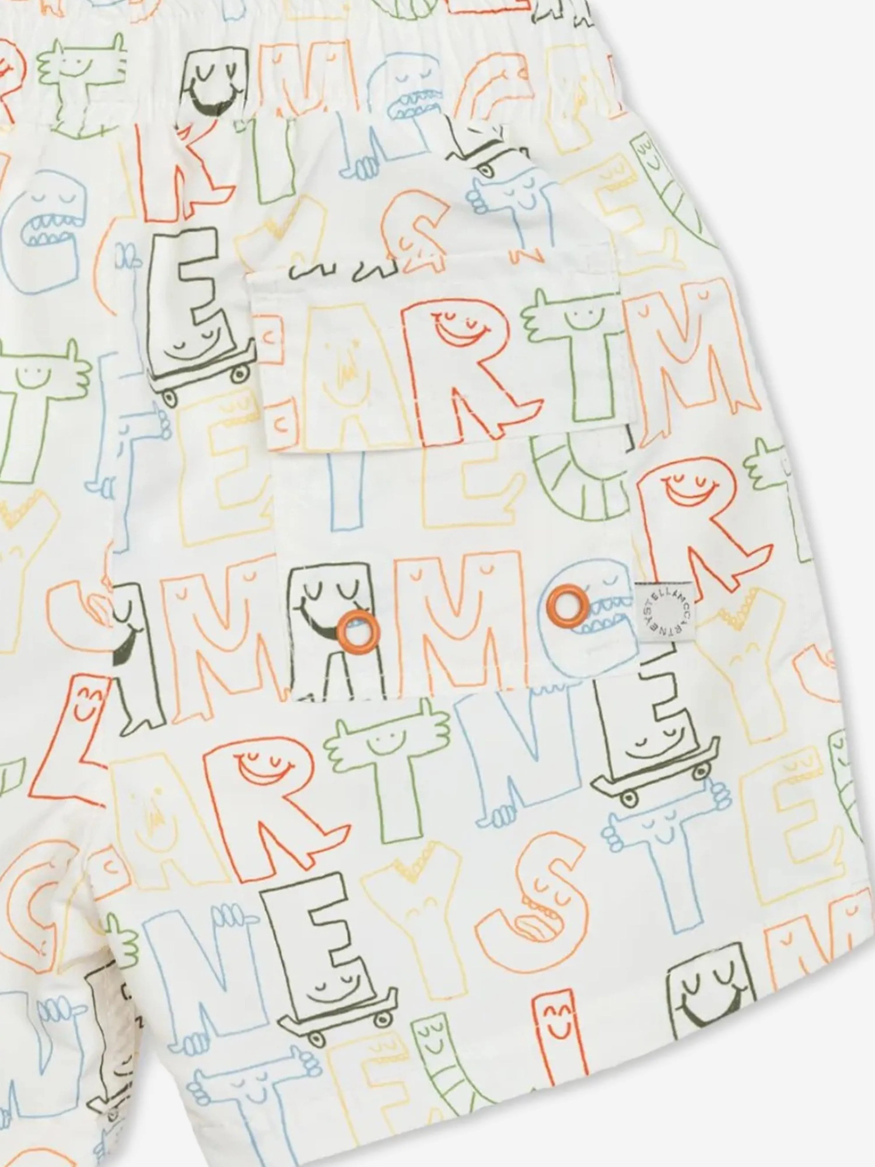 Baby Boys Logo Swim Shortsin Ivory