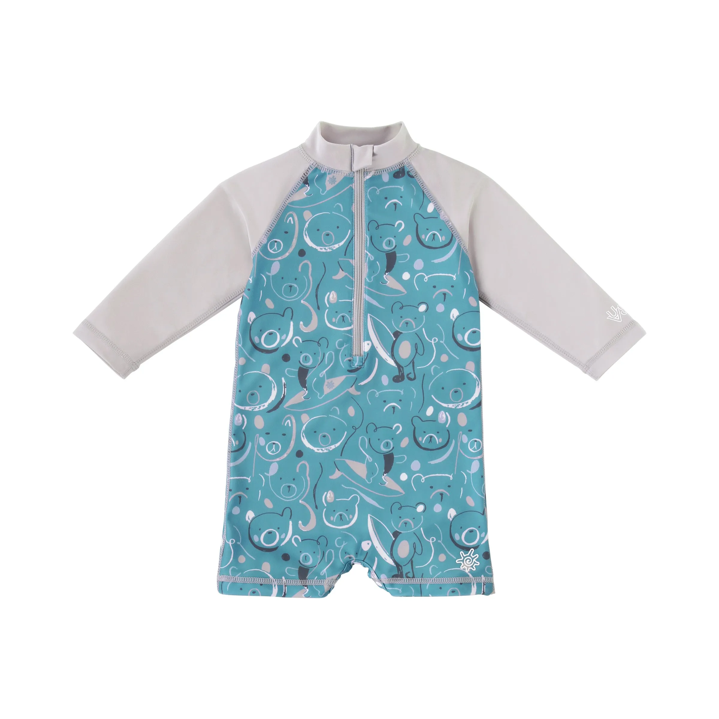 Baby Boy's Long Sleeve Swim Romper
