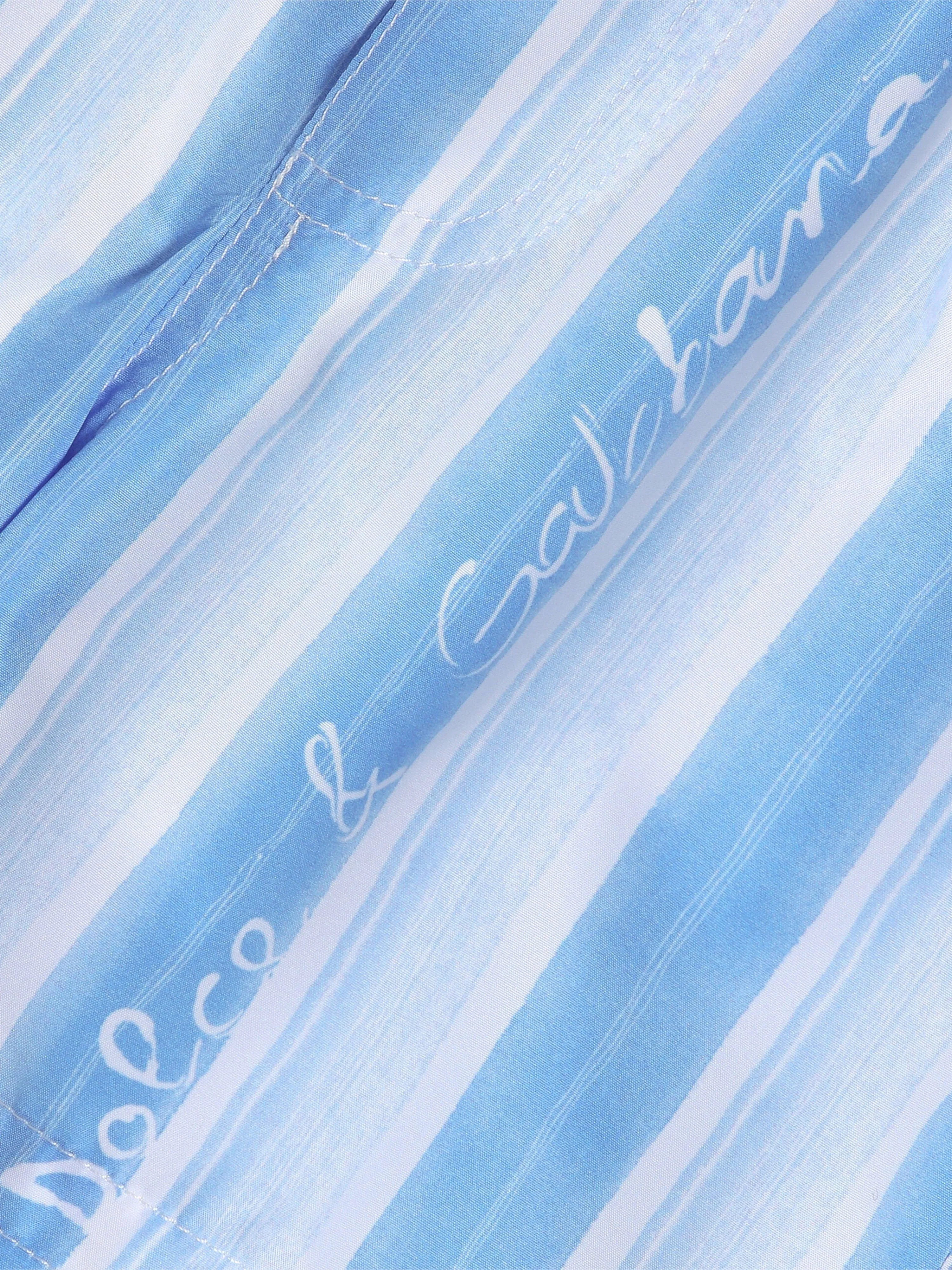 Baby Boys Striped Swim Shorts in Blue