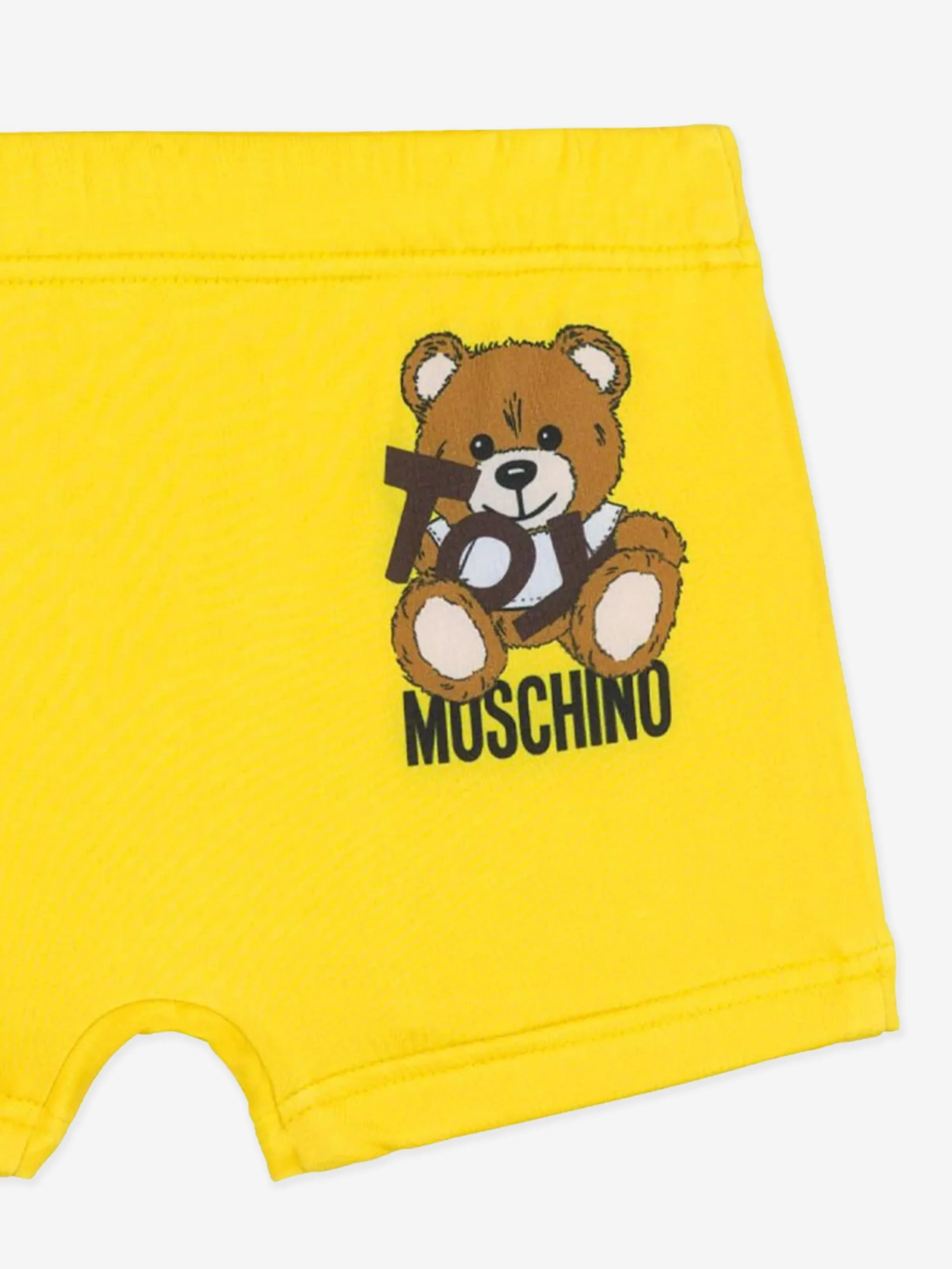 Baby Boys Teddy Logo Swim Shorts in Yellow