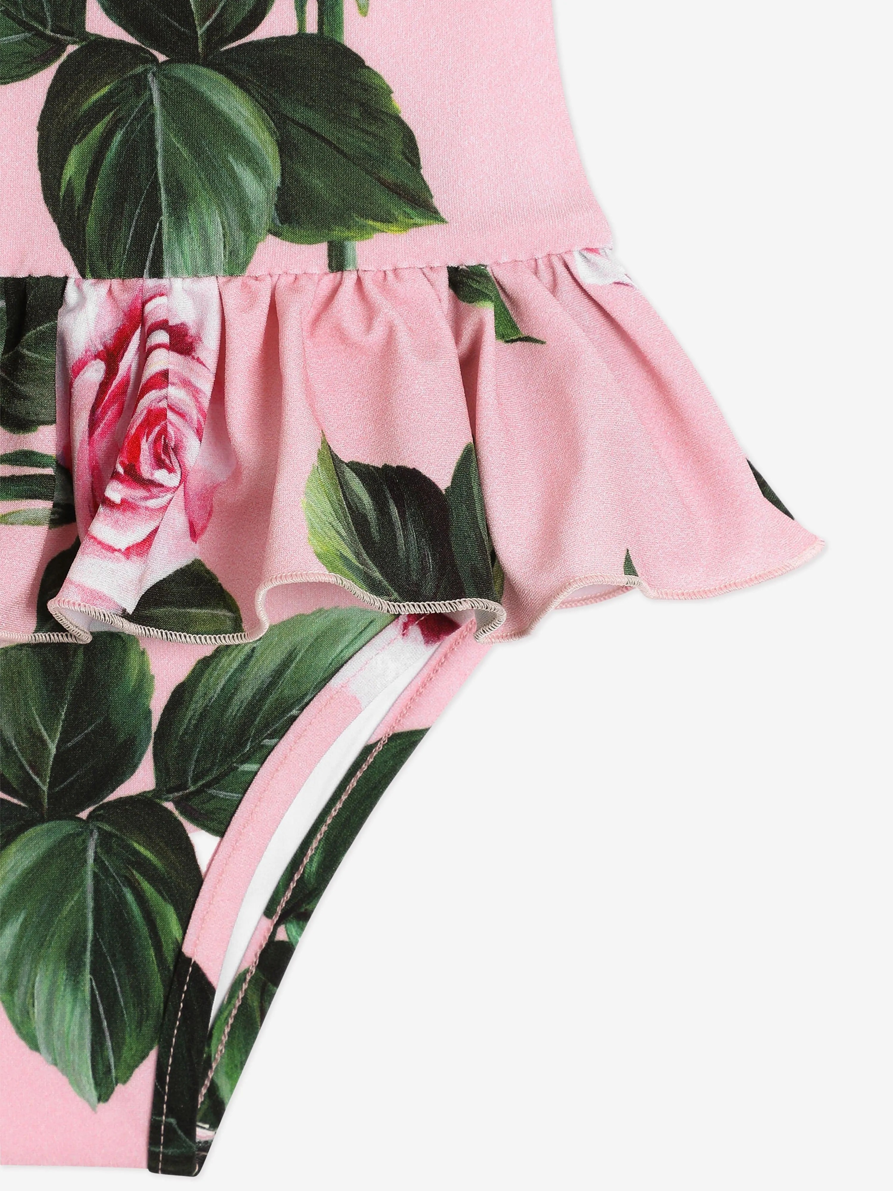 Baby Girls Rose Print Swimsuit in Pink