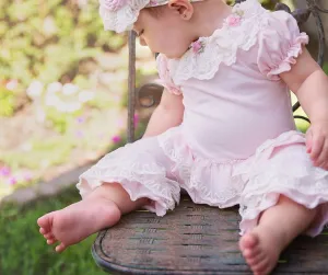 Baby Girls Sweet Pea Ruffled Top In Pink
