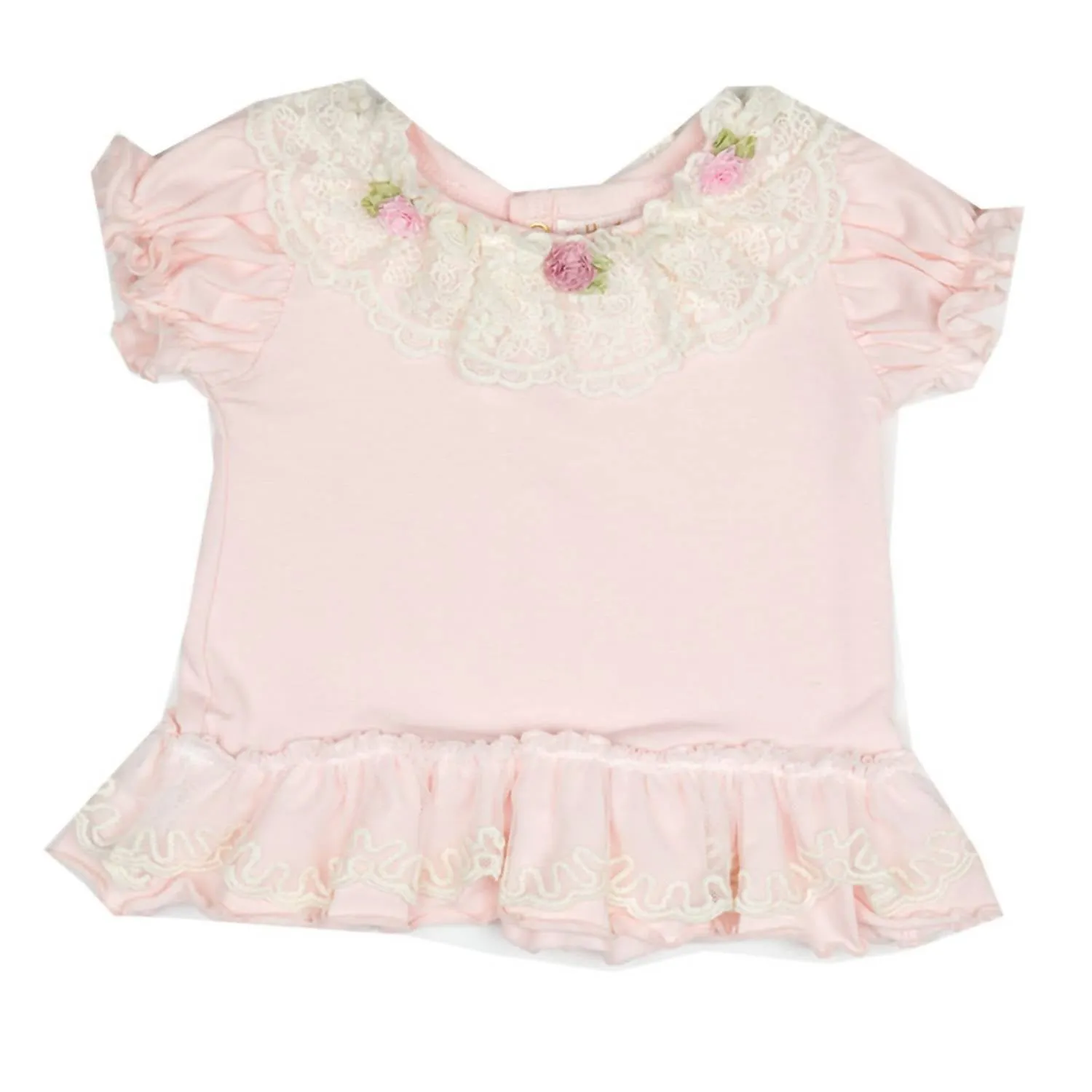 Baby Girls Sweet Pea Ruffled Top In Pink