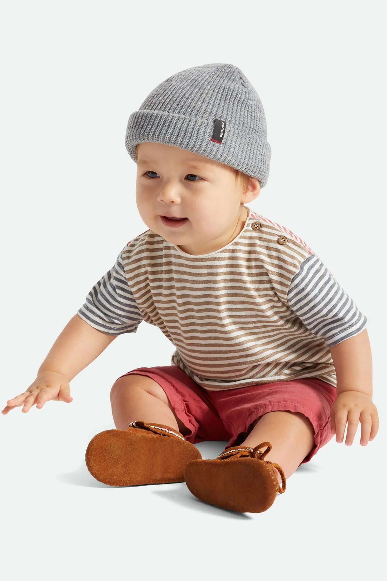 Baby Heist Beanie - Light Heather Grey Brixton