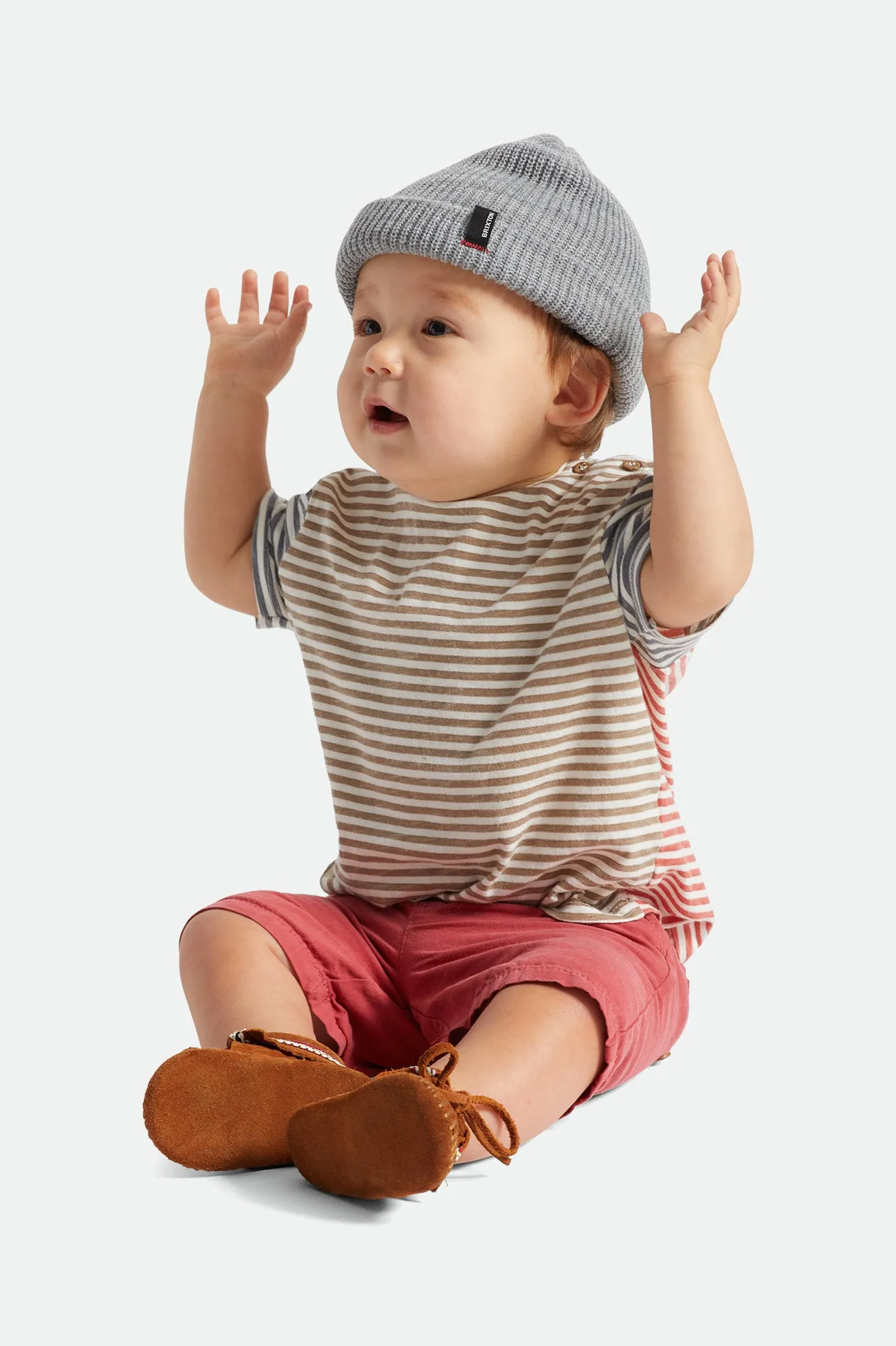 Baby Heist Beanie - Light Heather Grey Brixton