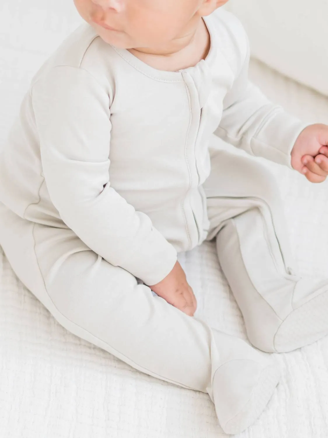 Baby Peyton Zipper Sleeper In Stone