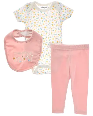 Baby Views 3pc Bodysuit, Pant & Bib Set