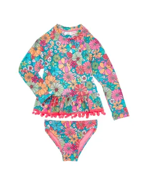 Beach Lingo 2pc Rashguard & Hipster Swim Set