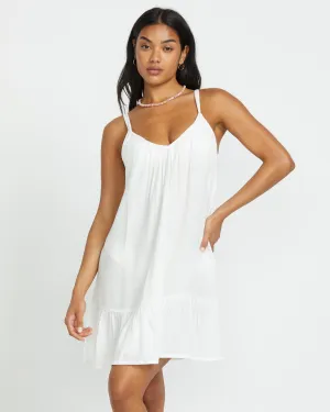 Beach Vibes Beach Coverup Dress - Salt Crystal Billabong