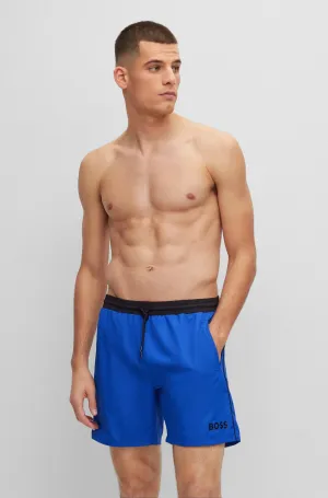Boss Contrast-Logo Swim Shorts - Men