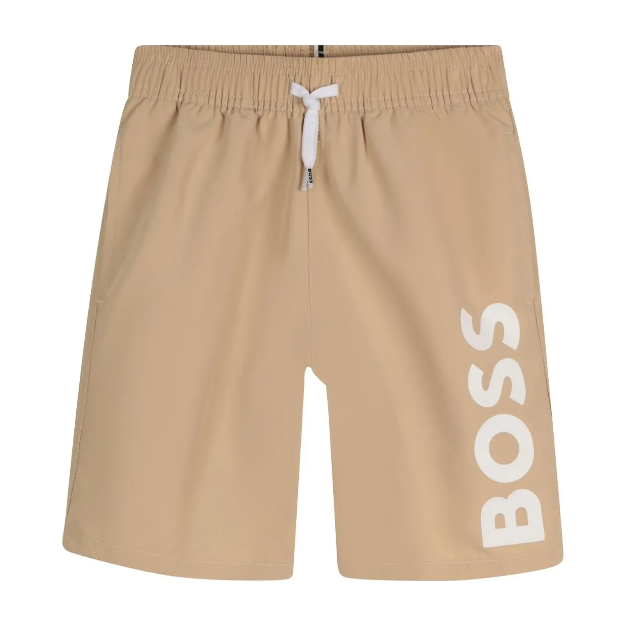 BOSS Kids Printed Logo Stone Swim Shorts