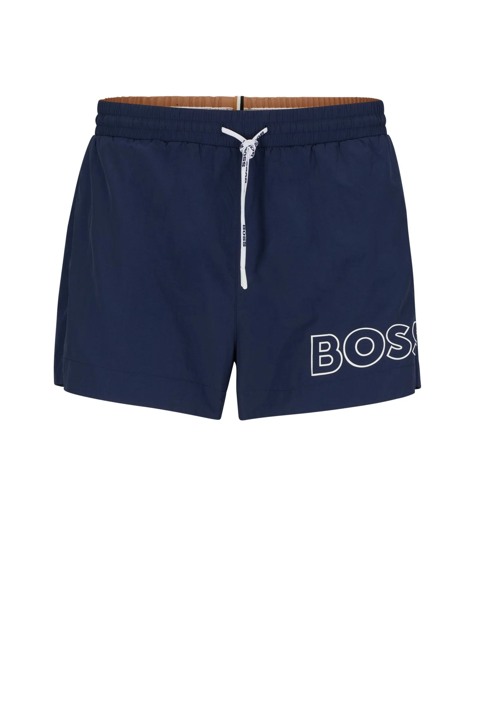 Boss Quick-Drying Swim Shorts With Outline Logo - Men