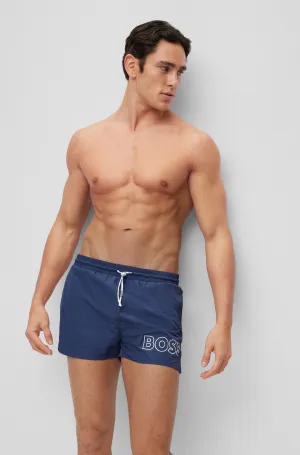 Boss Quick-Drying Swim Shorts With Outline Logo - Men
