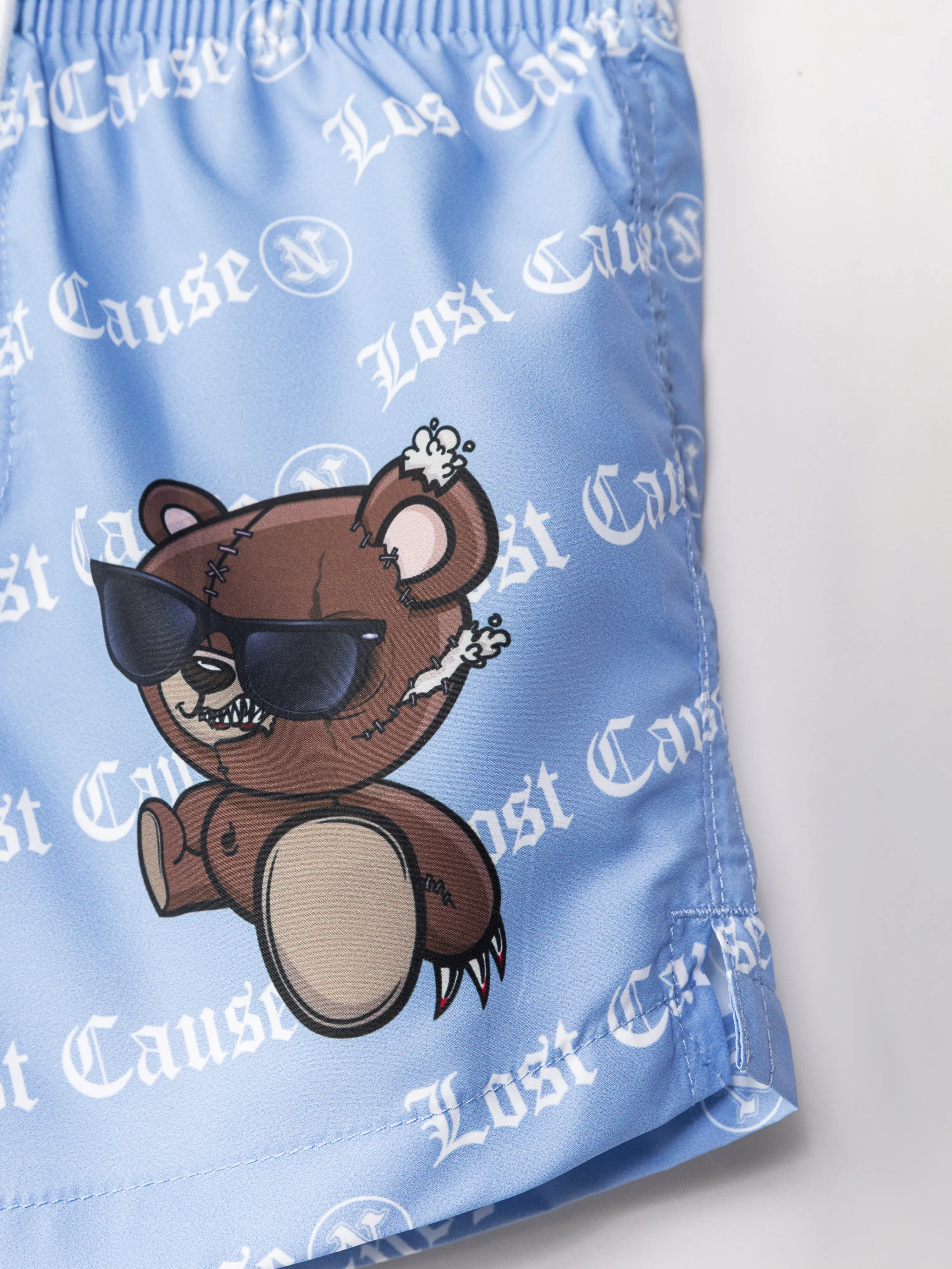 Boys Light Blue Swim Trunks