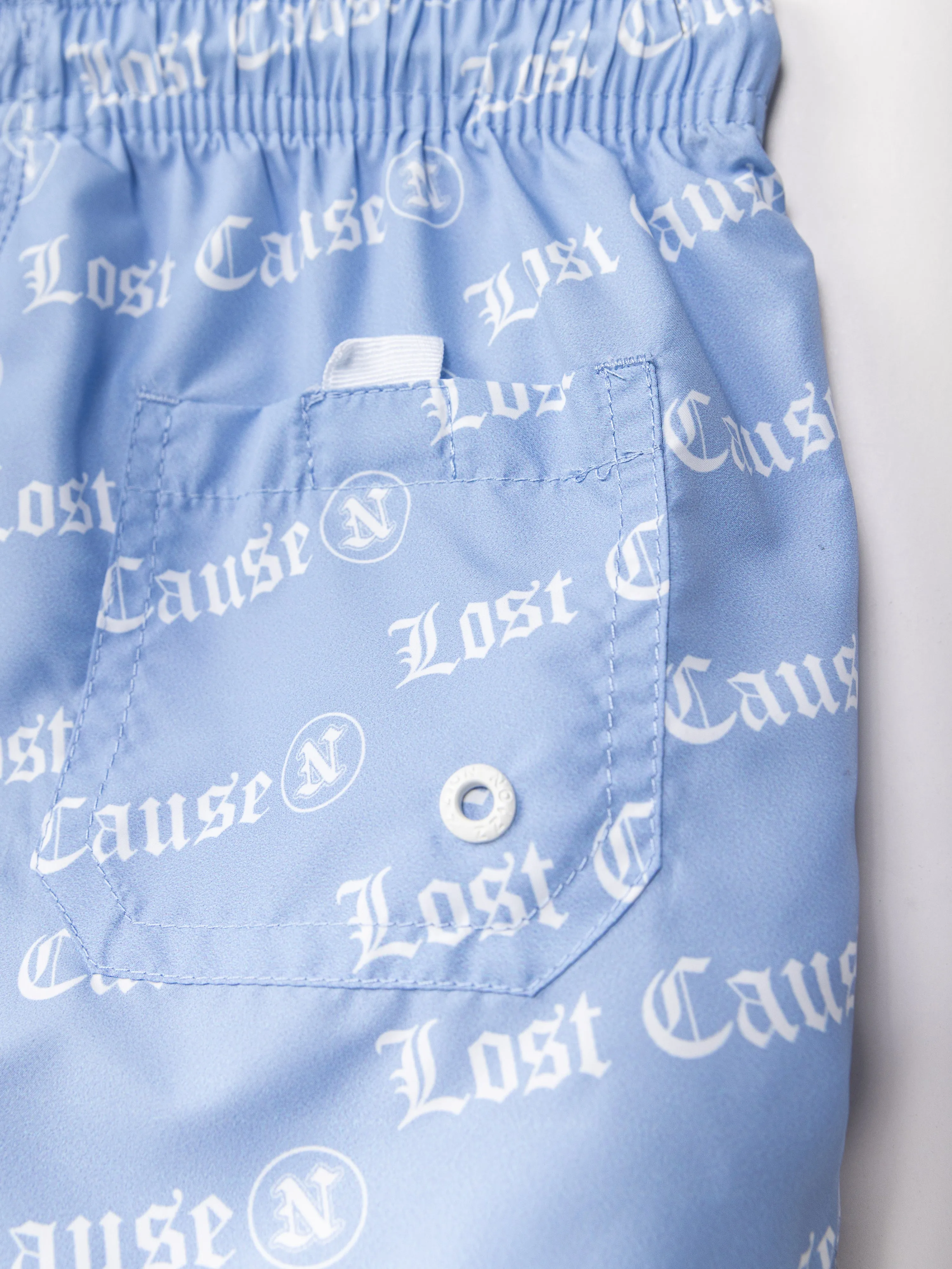 Boys Light Blue Swim Trunks