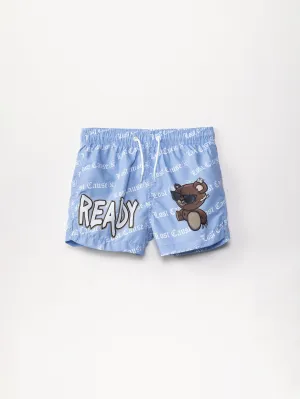 Boys Light Blue Swim Trunks