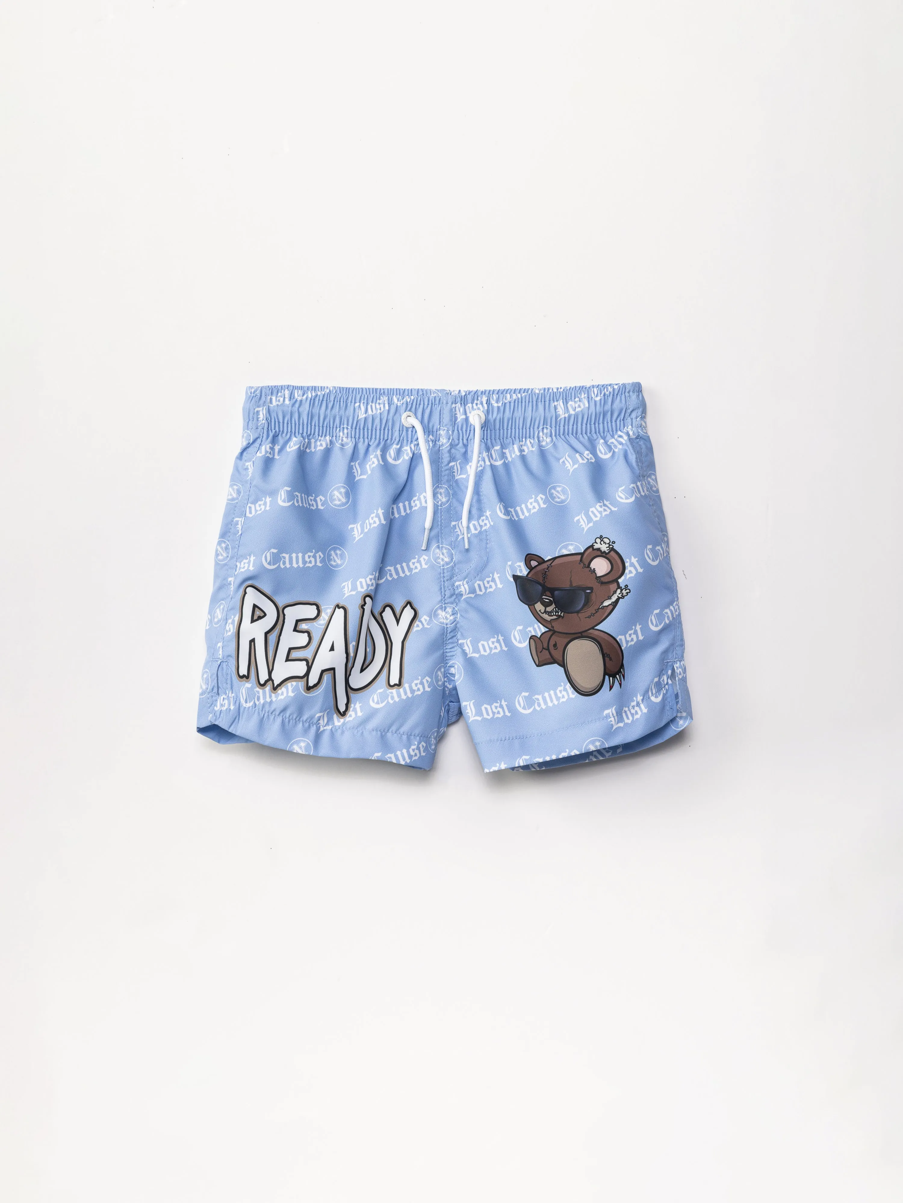 Boys Light Blue Swim Trunks