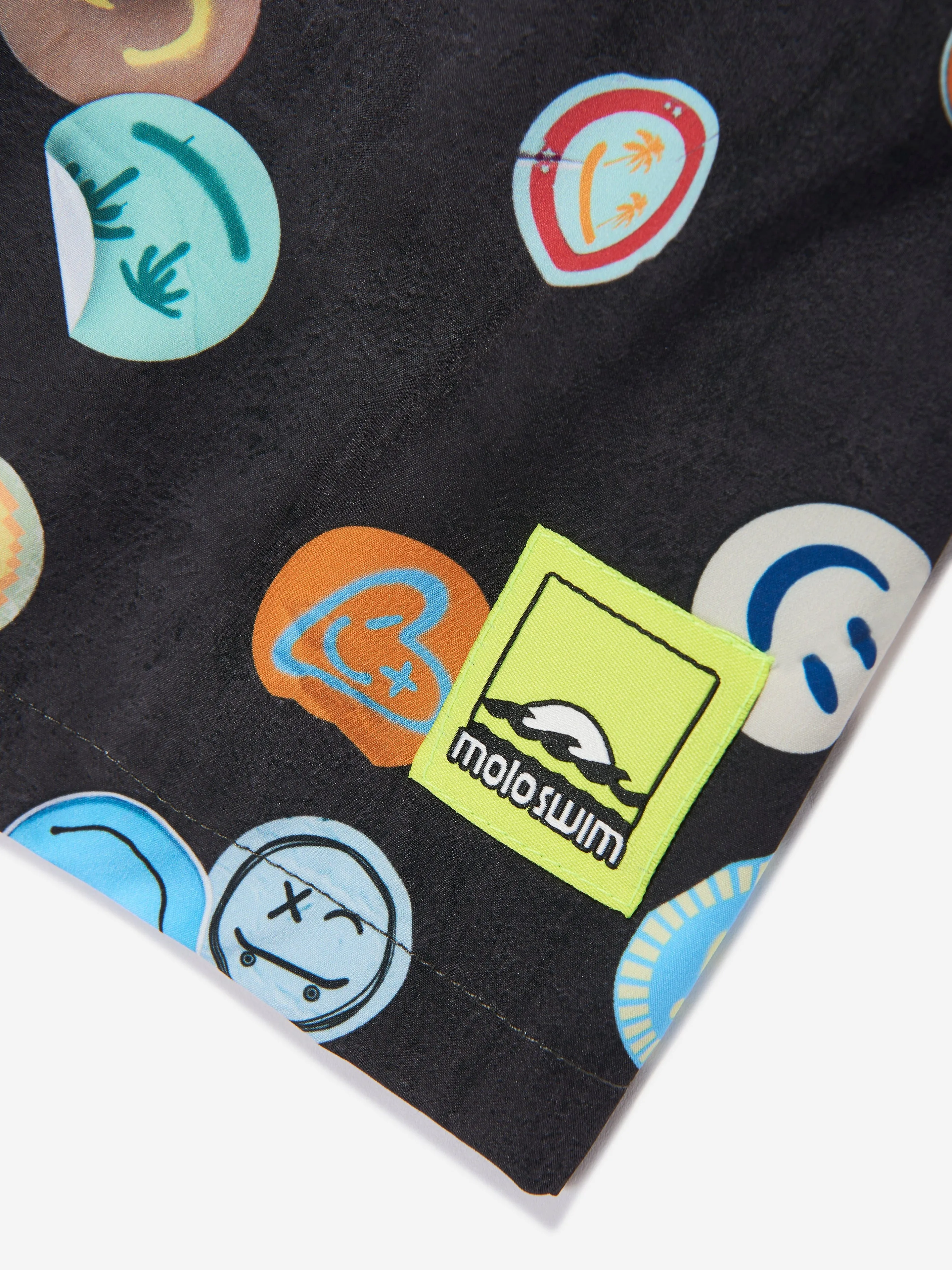 Boys Niko Smile All Over Swim Shorts in Black (UPF50 )