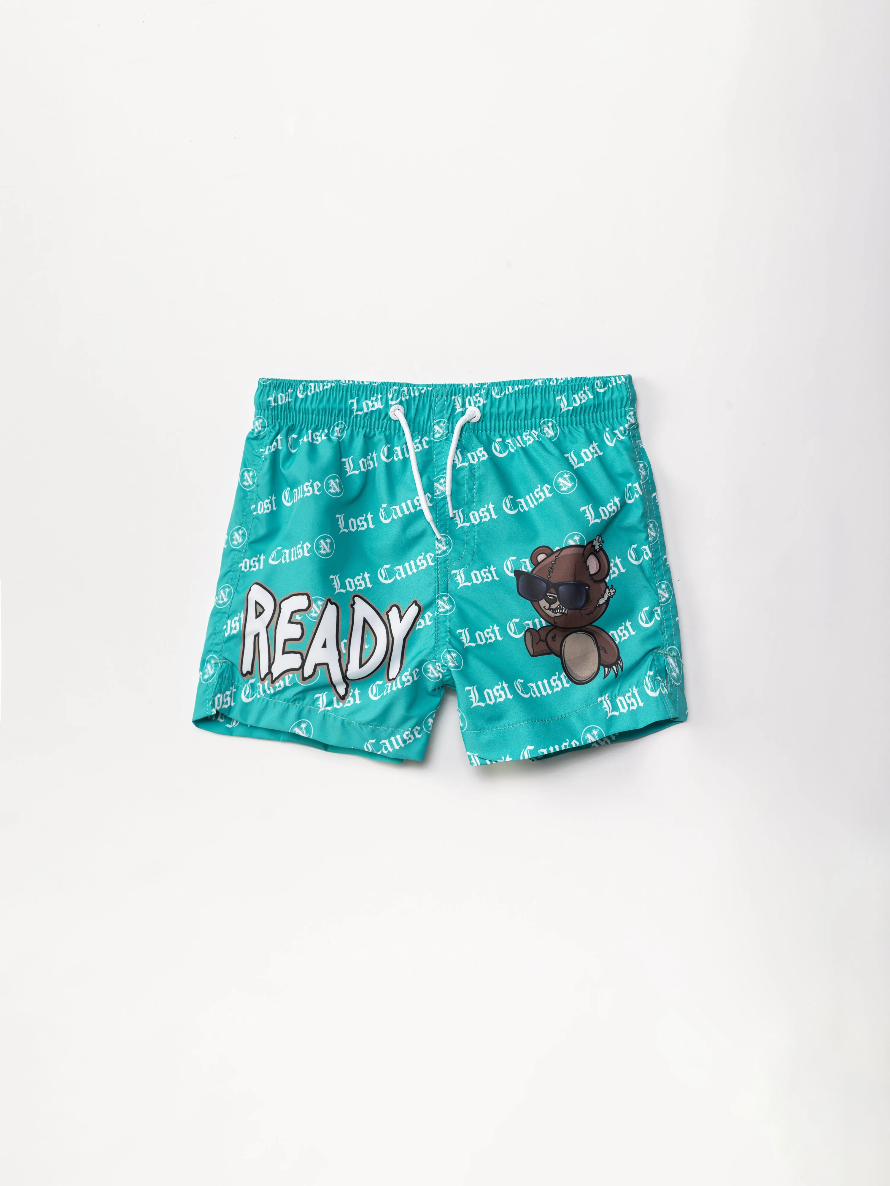 Boys Turquoise Swim Trunks