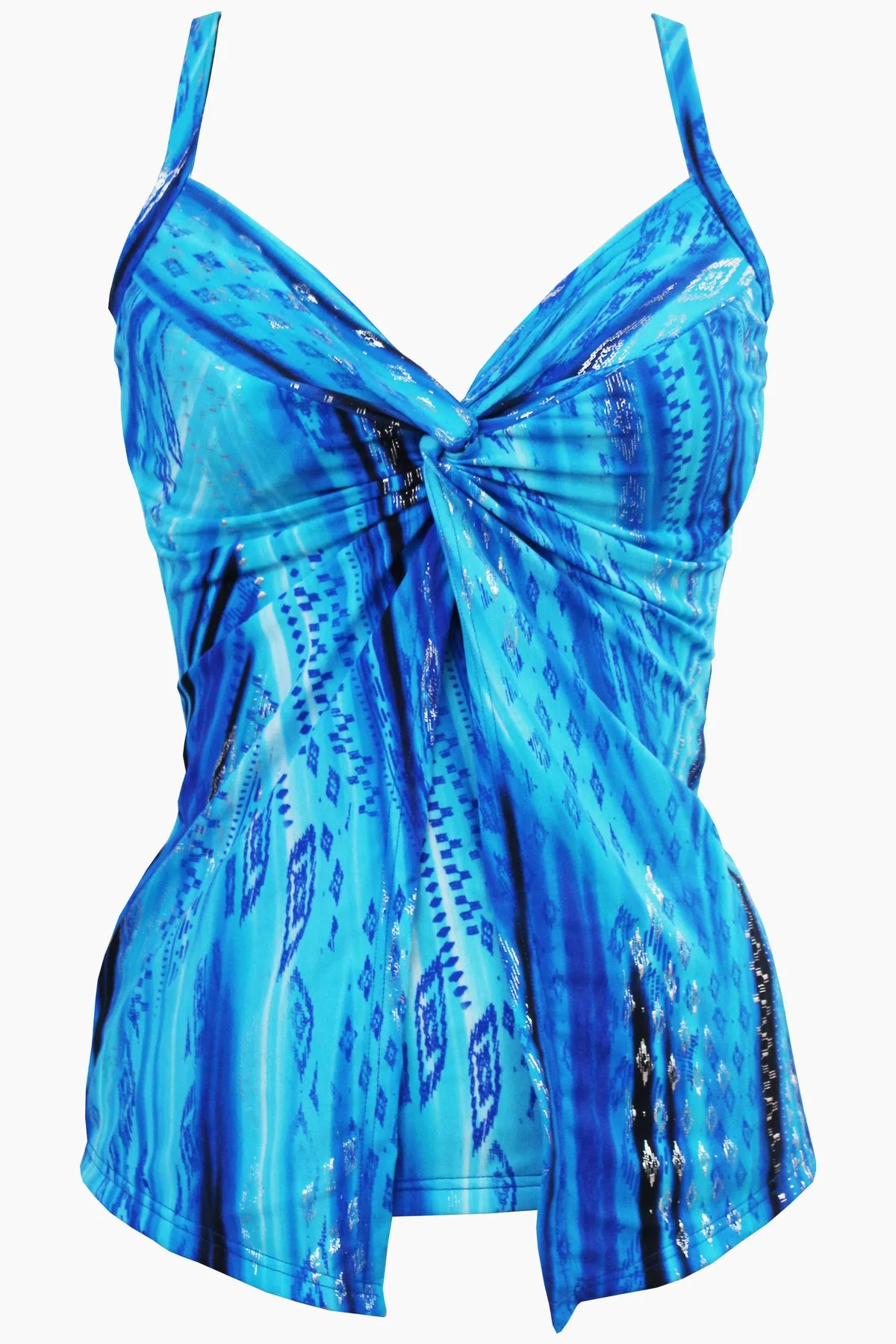 DD-Cup Love Knot Tankini Top in Atlantis