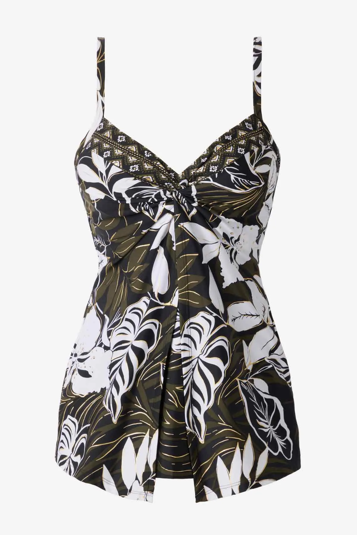 DD-Cup Love Knot Tankini Top in Elle Dorado