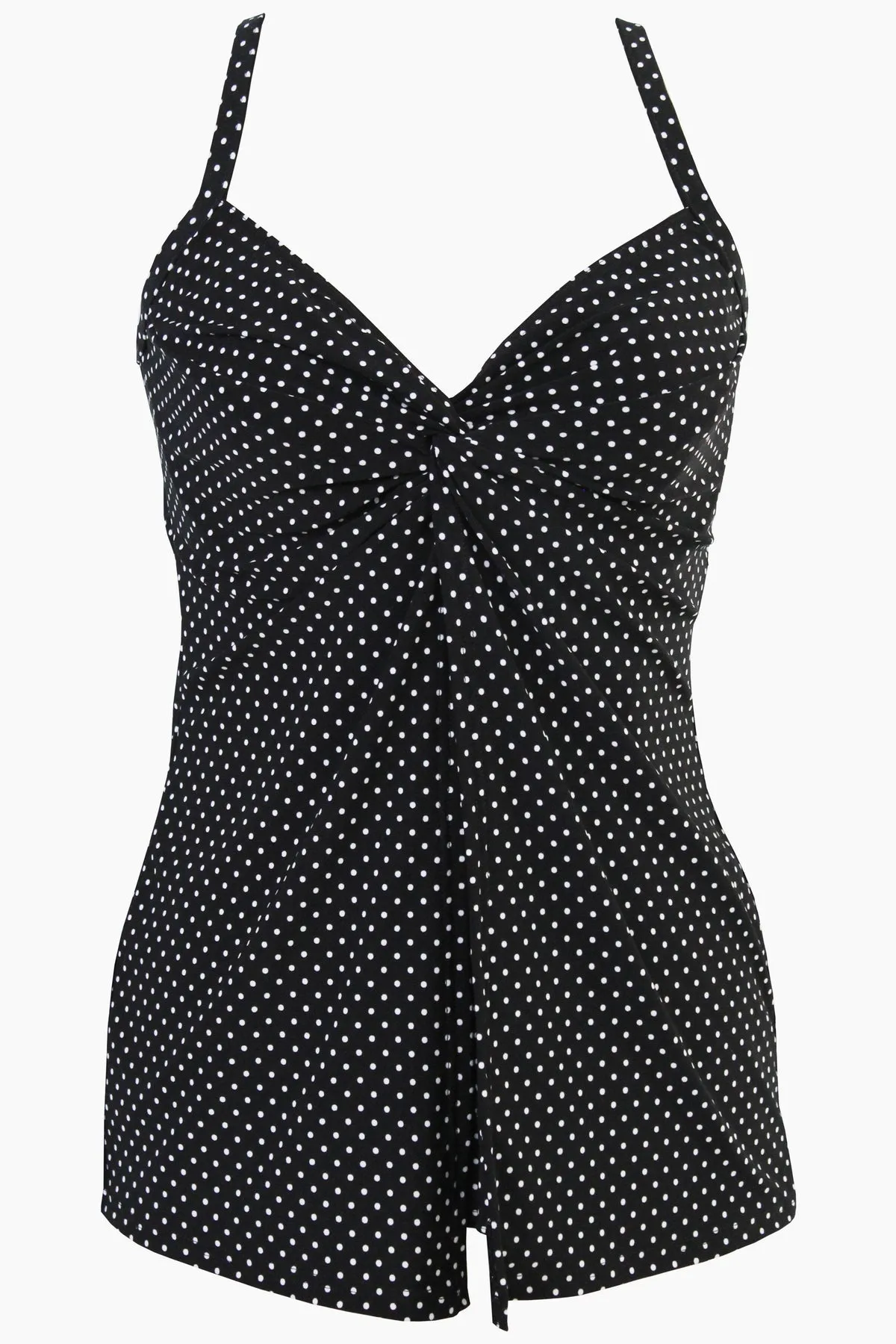 DD-Cup Love Knot Tankini Top in Pin Point