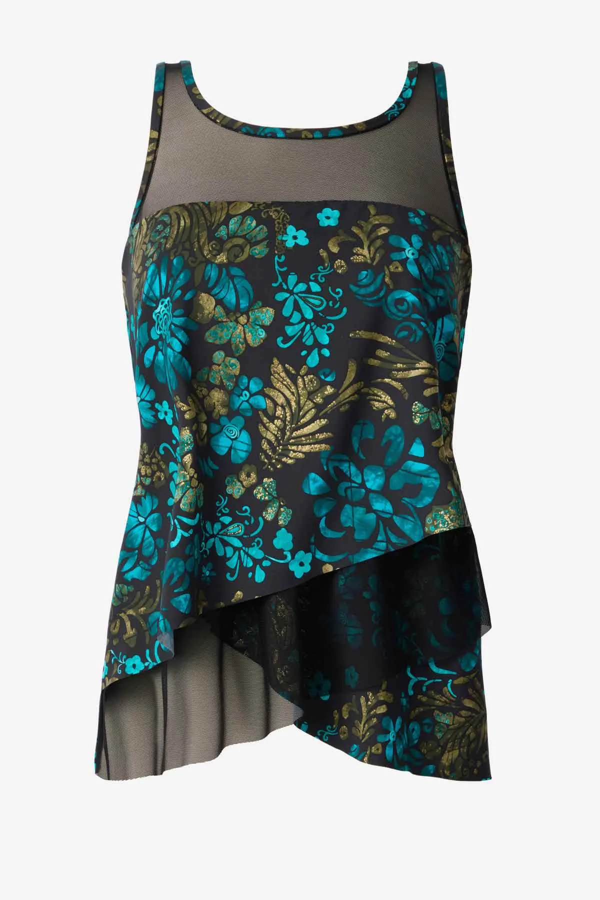 DD-Cup Mirage Tankini Top in Flor De Mare