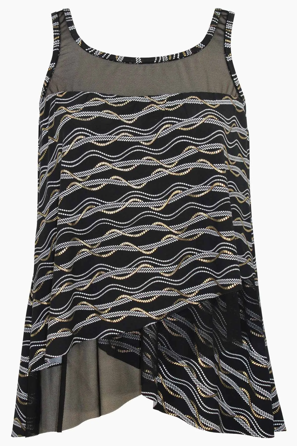 DD-Cup Mirage Tankini Top in Linked In