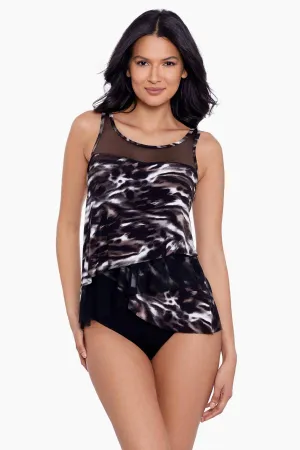 DD-Cup Mirage Tankini Top in Tempest