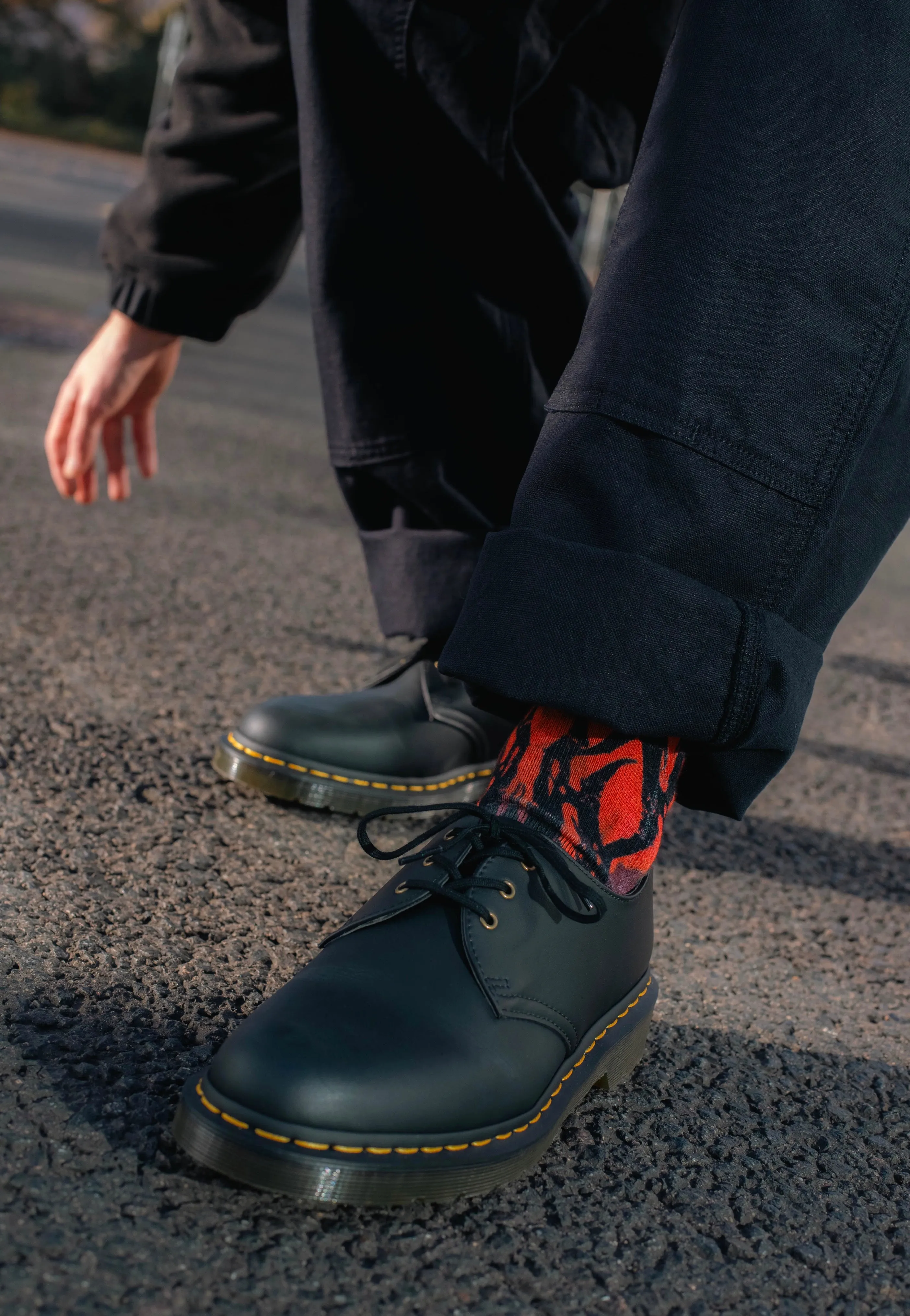 Dr. Martens - Vegan 1461 Black Felix Rub Off - Shoes