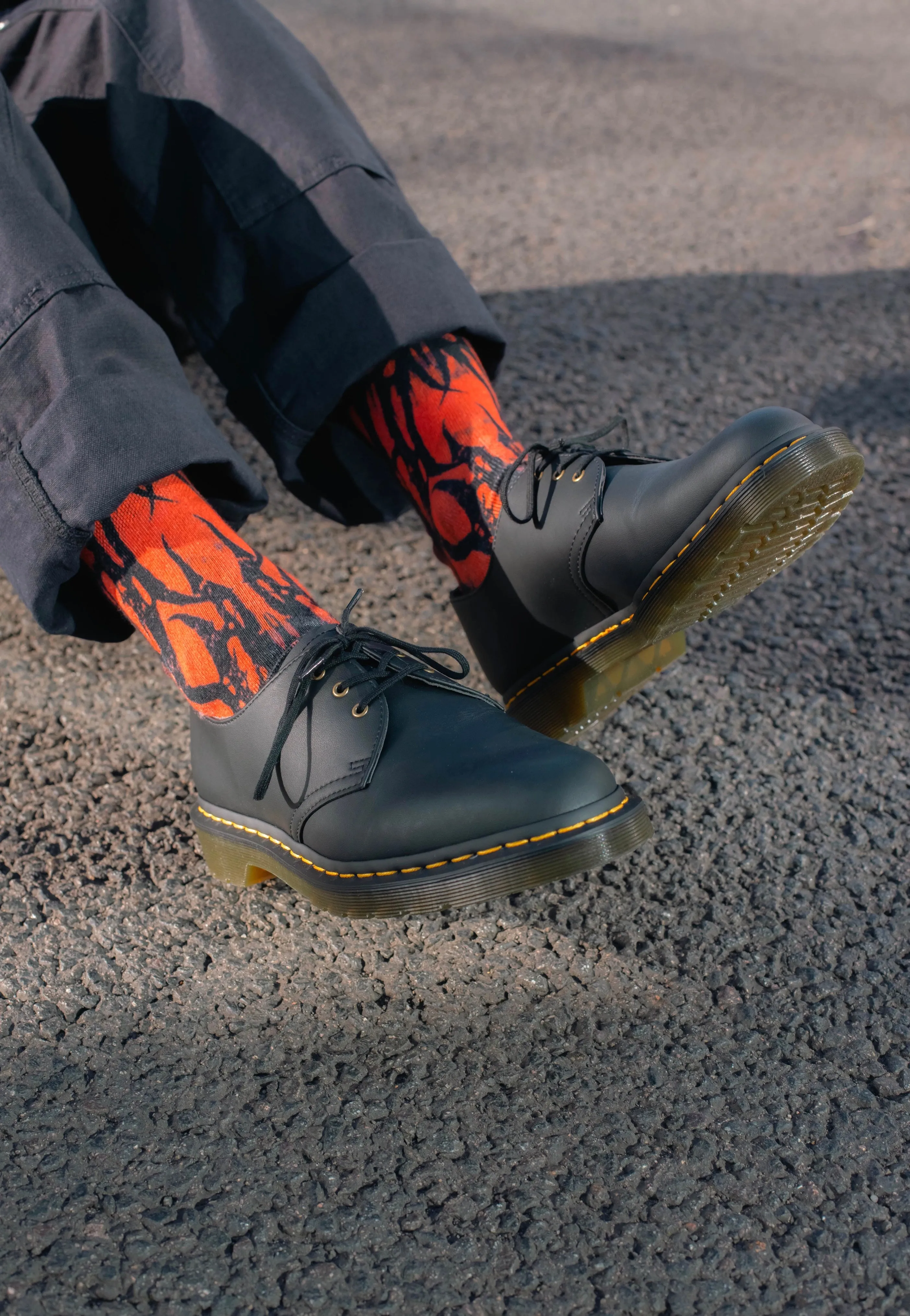 Dr. Martens - Vegan 1461 Black Felix Rub Off - Shoes
