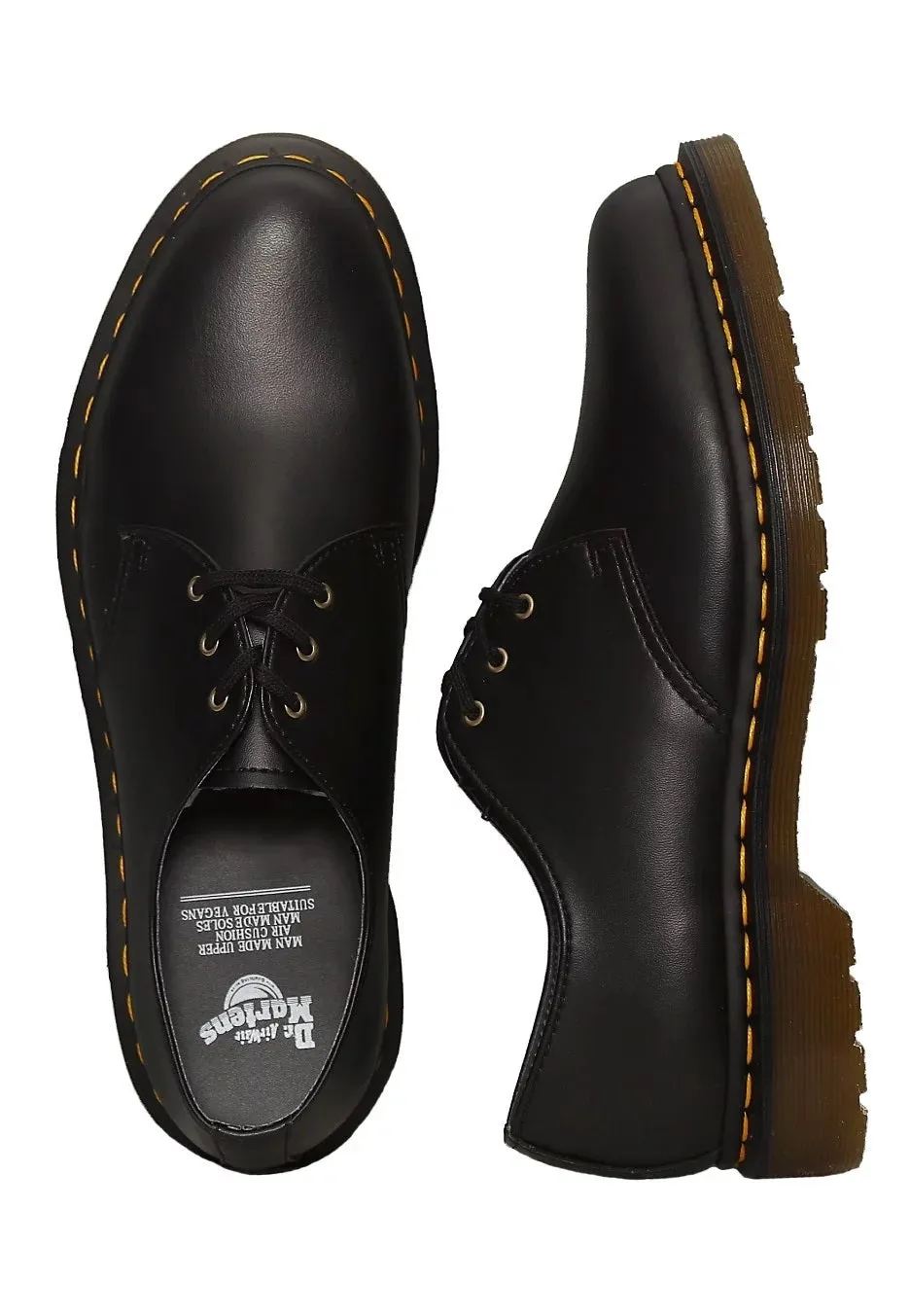 Dr. Martens - Vegan 1461 Black Felix Rub Off - Shoes