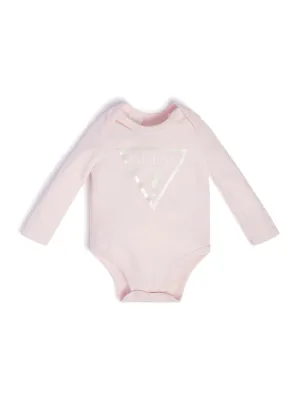 Eco Pink Core Logo Bodysuit Jumpsuit (3-18M) Guess