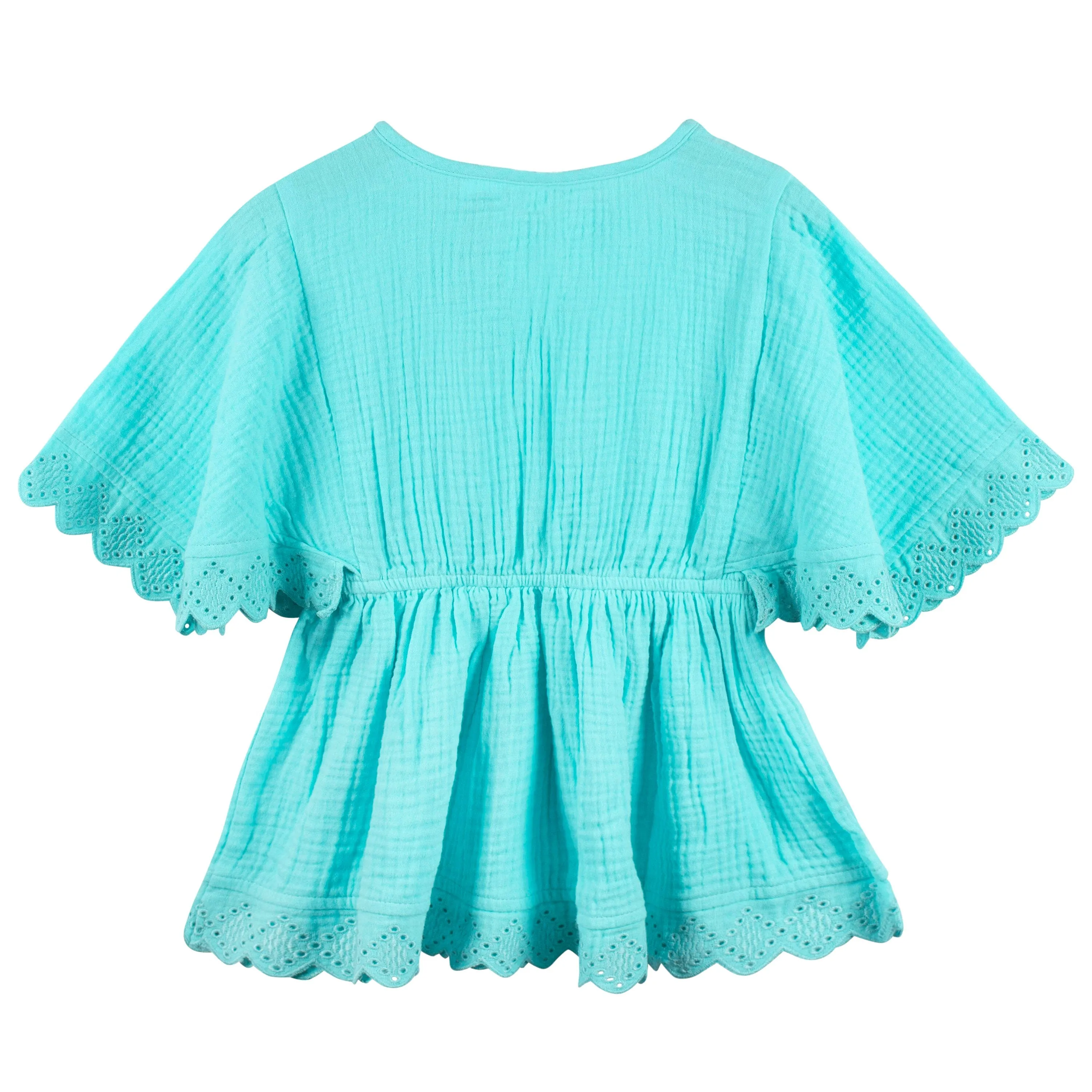 Embroidered Baby & Toddler Girls Aqua Gauze Kaftan Swim Coverup Gerber Childrenswea