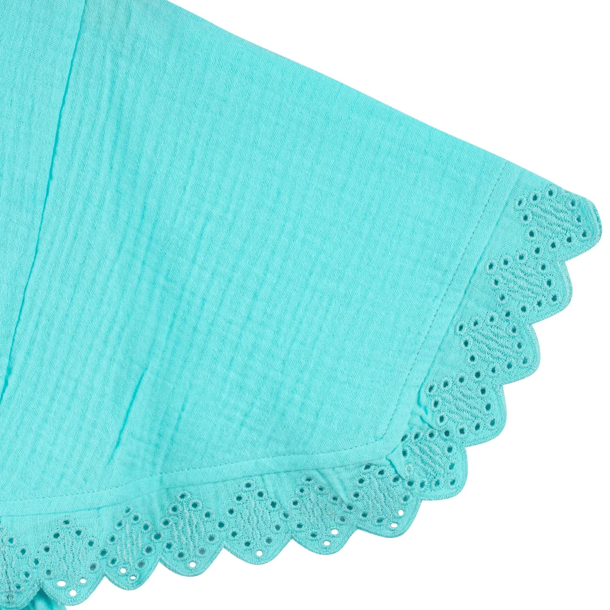 Embroidered Baby & Toddler Girls Aqua Gauze Kaftan Swim Coverup Gerber Childrenswea