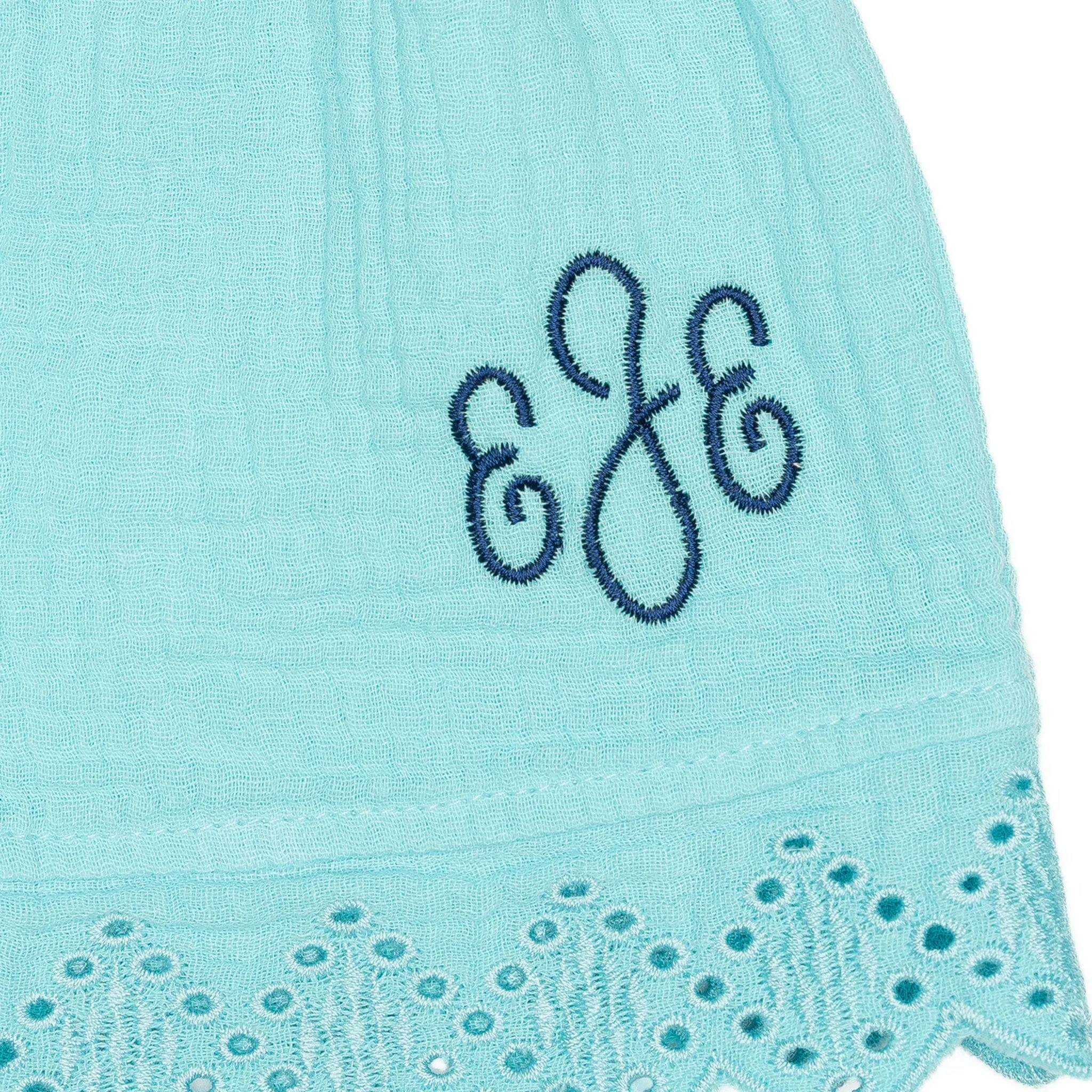 Embroidered Baby & Toddler Girls Aqua Gauze Kaftan Swim Coverup Gerber Childrenswea